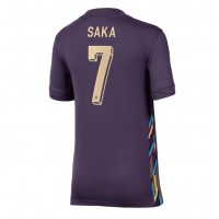 Camiseta Inglaterra Bukayo Saka #7 Visitante Equipación para mujer Eurocopa 2024 manga corta